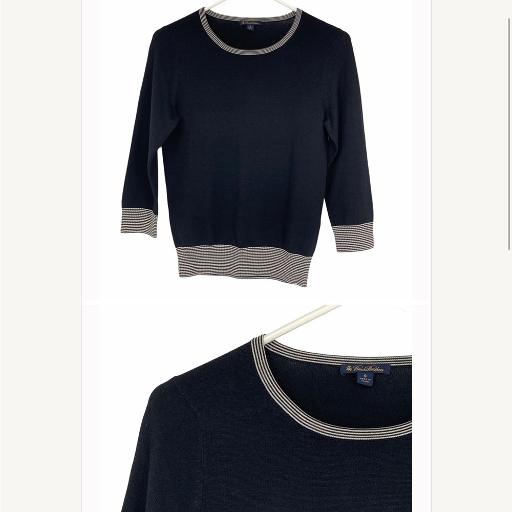 Brooks Brothers Size Sm Black Silk Blend Sweater